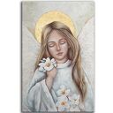 100% Ręcznie malowany Anioł na płótnie - 40x60 cm Twoja dedykacja