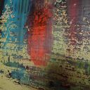 Abstrakcyjny obraz akrylowy "Wspominając Gerharda 10" 100x80 cm - czarne boki