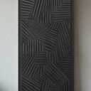 Płaskorzeźba ścienna 80x160 cm - elegancka pastelowa czerń