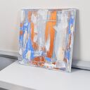 Abstrakcja „Przebłyski” - nowoczesny obraz akrylowy 30x30 do salonu