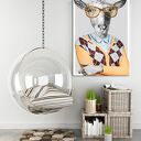 Nowoczesny obraz drukowany na płótnie - KOZA GRAZYNKA W GUSTOWNYM SWETERKU