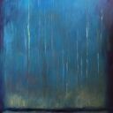 Las nocą - niebieska abstrakcja - obraz akrylowy 50x60 cm