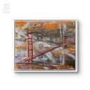 Obraz akrylowy Golden Gate of San Francisco - dekoracja ścienna 40x40 cm