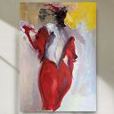 Red Dress - 100x70cm