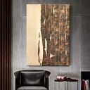 GLAM CREAM - obraz ze strukturą pozłacany beżowo-złoty (100x150 cm) - luksusowa dekoracja do salonu