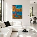 Unikatowy obraz strukturalny ZAKROCKA 70x100 cm - gruba faktura i industrialny nastrój