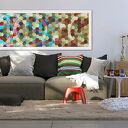 Obraz na płotnie - 147x60cm ABSTRAKCJA OŚMIOKĄTY 0290 wysyłka