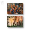 Kompozycja 2 obrazów: Polskie lasy na płótnie 40x50 cm (zestaw 2 sztuki)