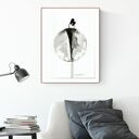 grafika 30x40 cm wykonana ręcznie, abstrakcja, elegancki minimalizm, obraz