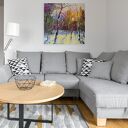 Obraz na płótnie Zimowy Las w kwadracie 80x80 cm