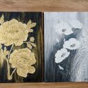 Elegancki dyptyk strukturalny 3D „Srebro i złoto” 60x40 cm