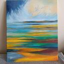 PEJZAŻ ABSTRAKCYJNY-obraz akrylowy formatu 60/50 cm