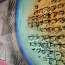 „Kod źródłowy” - loftowy, abstrakcyjny obraz na płótnie 100 x 90 cm