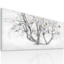 Obraz na płótnie Drzewo Życia 147x60 cm - elegancki motyw z ptakami