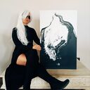 DROWNING 50x80 abstrakcja obraz