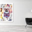 Obraz na płótnie 50x70 Buldog Francuski - wysyłka w 24h, hipster okulary