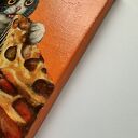 Obraz akrylowy „Moment” - kot z pizzą dla kociary