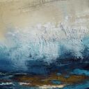 Blue lagoon 11 - ręcznie malowany obraz abstrakcyjny 100x100 cm