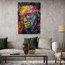 Abstrakcyjna Twarz z Włókien - obraz fiberart 70 x 100 cm