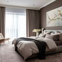 Obraz do salonu - GAŁĄŹ Z BIAŁYMI KWIATAMI DELIKATNY MOTYW - 70x50 cm (104001)