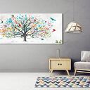 Abstrakcyjne drzewo na płótnie 147x60 cm - Świat z papieru