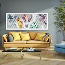 Obraz na płótnie - 150x60cm ABSTRAKCJA Z JELENIEM 02152 wysyłka w 24h