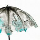 Zestaw 2 grafik A3 Rain - turkusowa abstrakcja, tusz na papierze akwarelowym 