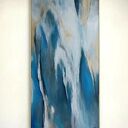 Abstrakcja ze złotem - obraz akrylowy 50x100 cm