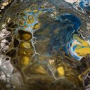 Abstrakcyjny obraz do salonu "Morska fala" 120x60 cm - ręcznie malowany pouring