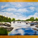 Dyptyk „Błękitne Przebudzenie” - wyprzedaż 2x 24x30 cm