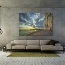 Obraz na płótnie z klifami, morzem i plażą 120x80 cm