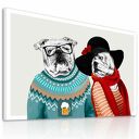 Obraz na płótnie - 120x80cm BULDOGI LOVE 0275 wysyłka w 24h