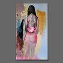 Neon Pink 55x80 - kobiecy obraz na papierze w neonowym różu