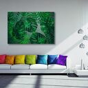 Obraz na płótnie z zielonymi liśćmi monstery 120x80 cm