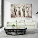 Nowoczesny obraz na płótnie Chłopaki:-) 120x80 cm z motywem jelenia - gotowy do powieszenia