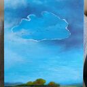 Błękitny Poranek - obraz akrylowy 80x60 cm na płótnie