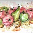 Akwarela w jesiennych barwach