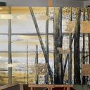 Zamówienie specjalne dla Pani Agnieszki - obraz 100 x 140 cm (beż, czerń, złoto)