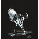 DANCE 9 - SERIA TANIEC (A4) baletnica grafika ręcznie malowana, ballerina, ballet