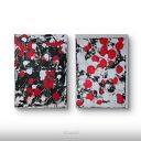 Kompozycja maki abstrakcyjnie na płótnie 75x55x1 cm - ręcznie malowana