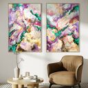 Zestaw kolorowych obrazów 90x60 cm - abstrakcja ręcznie malowana