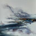 ABSTRAKCJA - ręcznie malowany obraz akrylowy 60x60 cm (sygnowany, bez ramy)