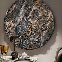 Obraz okrągły DECADENT - metaliczna płaskorzeźba 100 cm