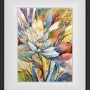 Flora fantazji - oryginalna akwarela z motywem kwiatów 24x32 cm