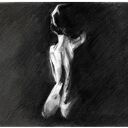 100 (rysunek A4) - grafika kobiecy, akt artystyczny, fine art nude