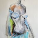 Walking in Blue 70x100