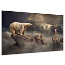 OBRAZ NA PŁÓTNIE niedźwiedź kobieta FANTASTY 1 modern 120x80