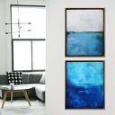 obraz olejny - Błękit paryski XV (oprawiony w ramę)