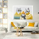 Obraz drukowany na płótnie KOCIA RODZINA formacie 120x80cm 02339