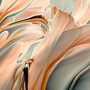 Obraz tulipany 120x80 cm - kremowe kwiaty glamour